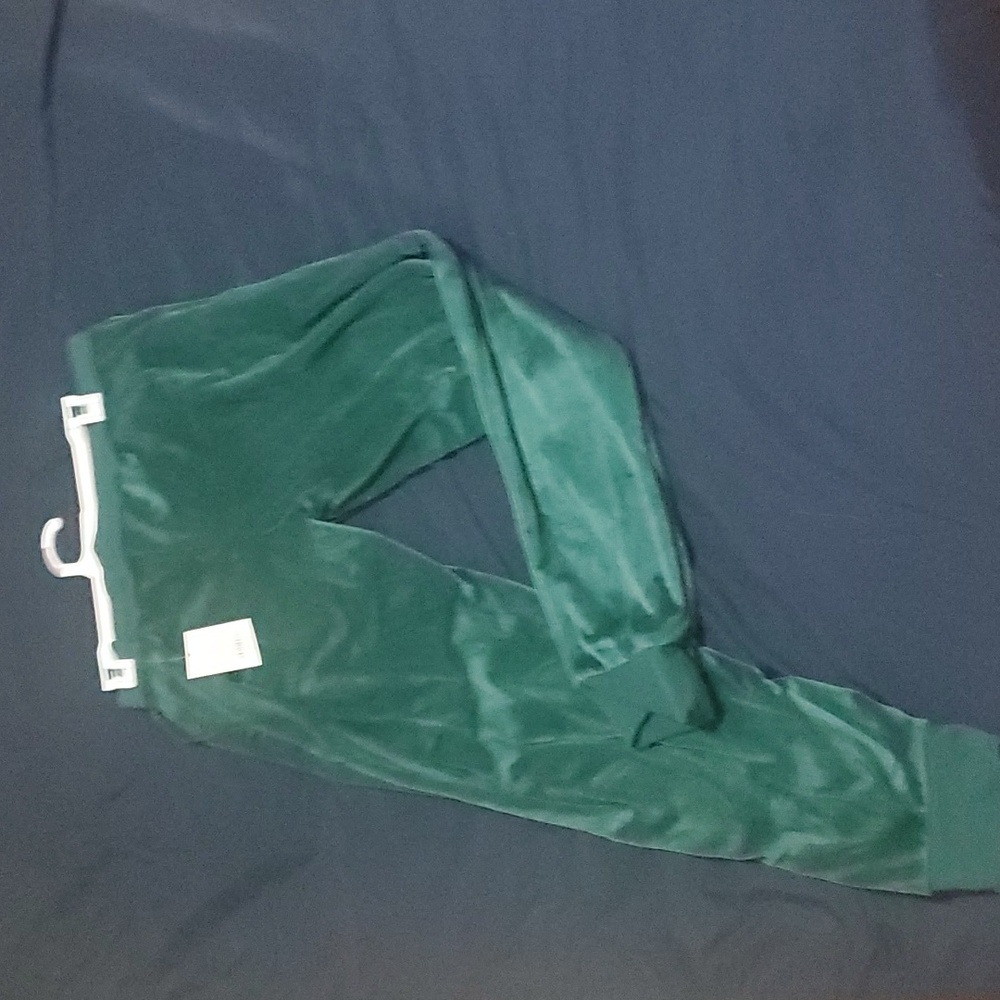 Stars above dark green large pajama sleep pants super soft
